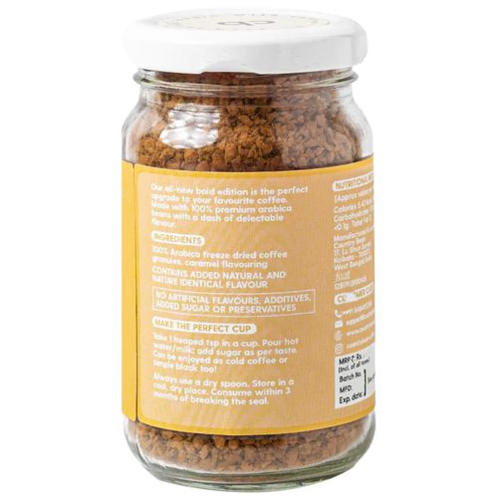 Country Bean Tasty Caramel Bold Instant Coffee - 100percent Arabica, 50 g Bottle-5.webp